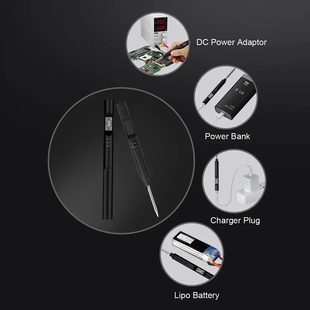 PTS200 100W Electric Soldering Iron 100-450℃ Quick Heat Constant Temperature Soldering Iron Electronic Component Repair Tool