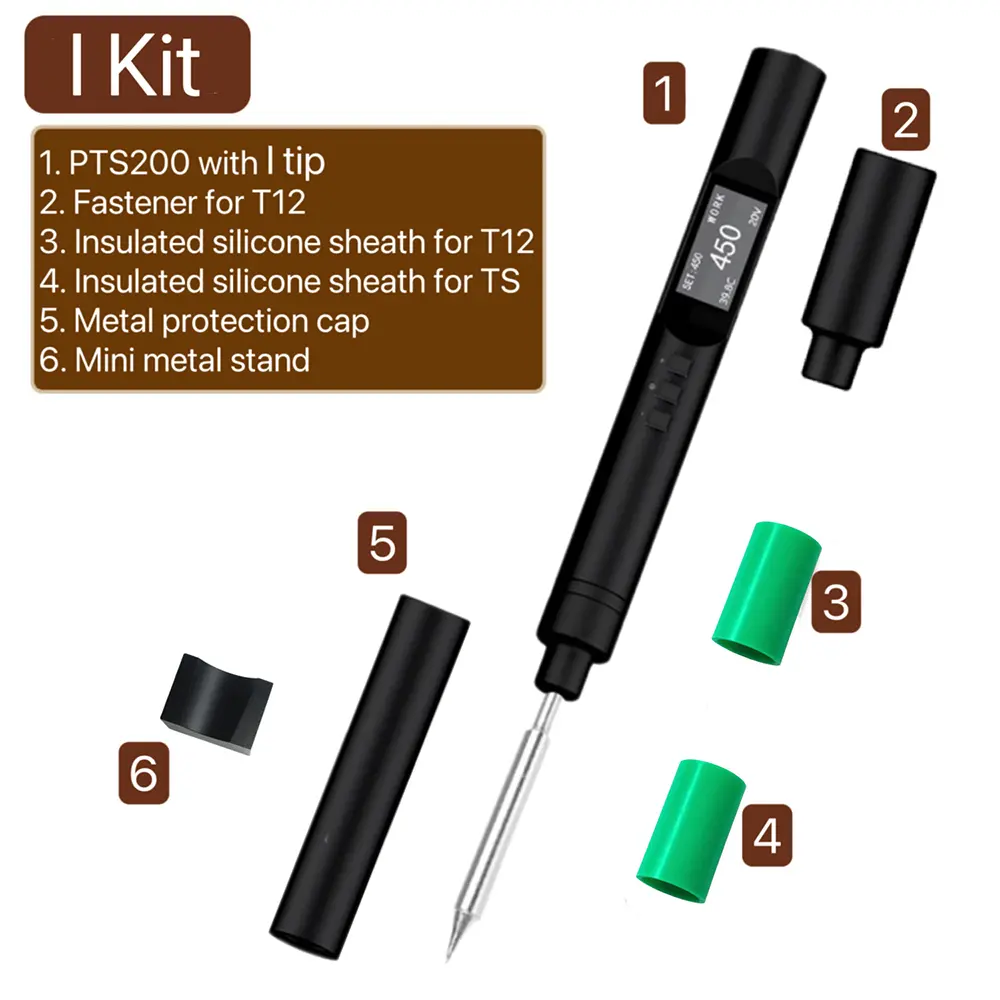 PTS200 100W Electric Soldering Iron 100-450℃ Quick Heat Constant Temperature Soldering Iron Electronic Component Repair Tool