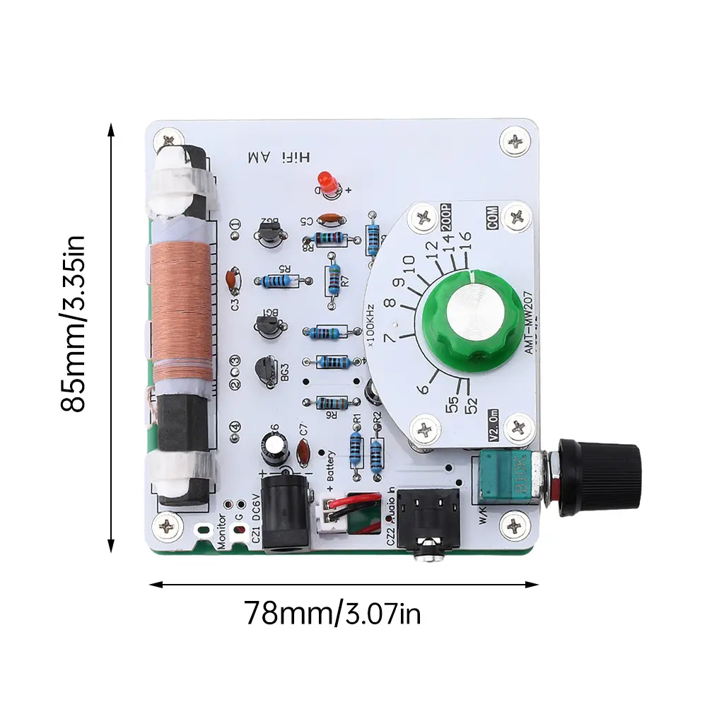 525~1605kHz MW AM AM Radio Transmitter DIY Circuit Board Amplitude Modulation Radio Transmitter Ore radio Mother Board 6V