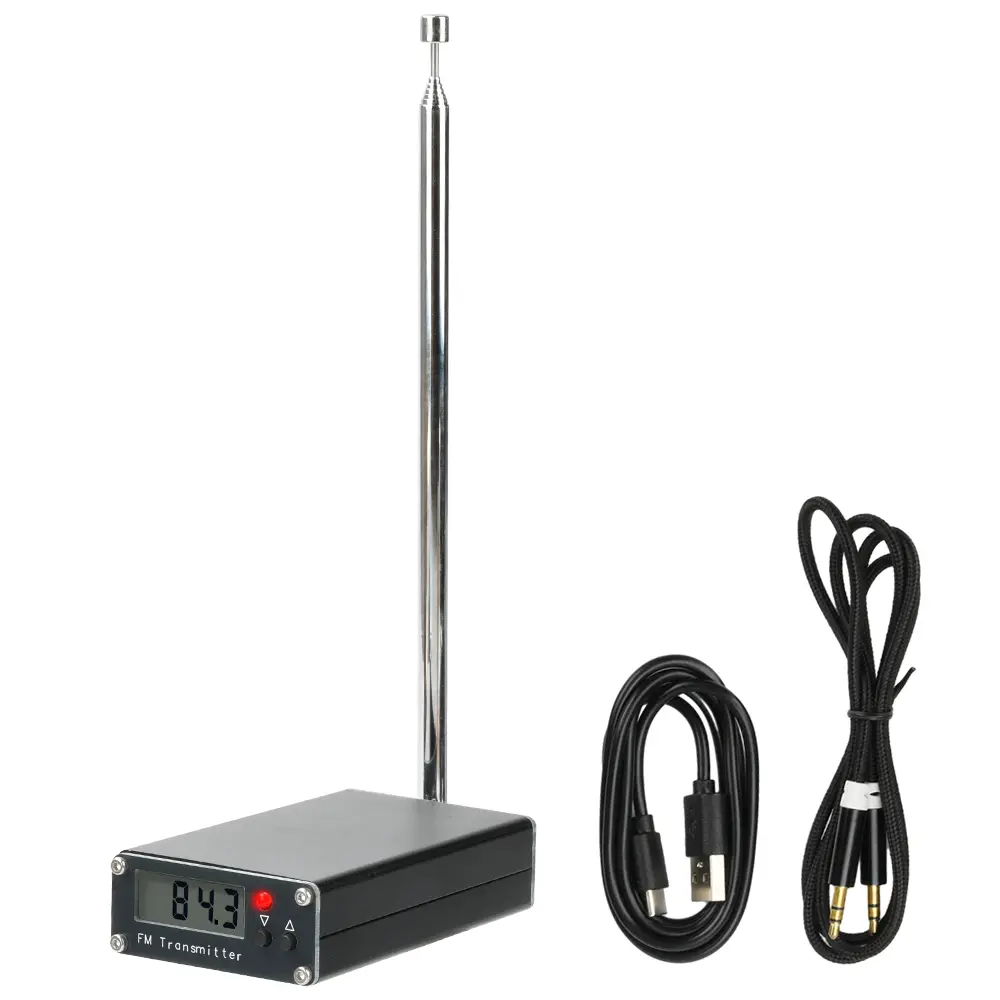 2000M 0.5W FM Transmitter Digital Display Fm Transmitter Stereo 76-108Mhz Type C Churches CAR Radio Broadcast