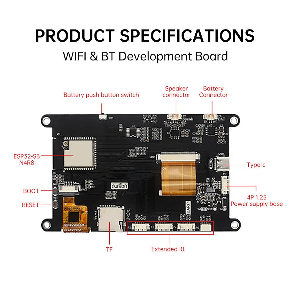 ESP32-S3 WIFI Bluetooth Development Board IPS High-definition LCD Display Module Touch Screen 4.3-inch/5-inch