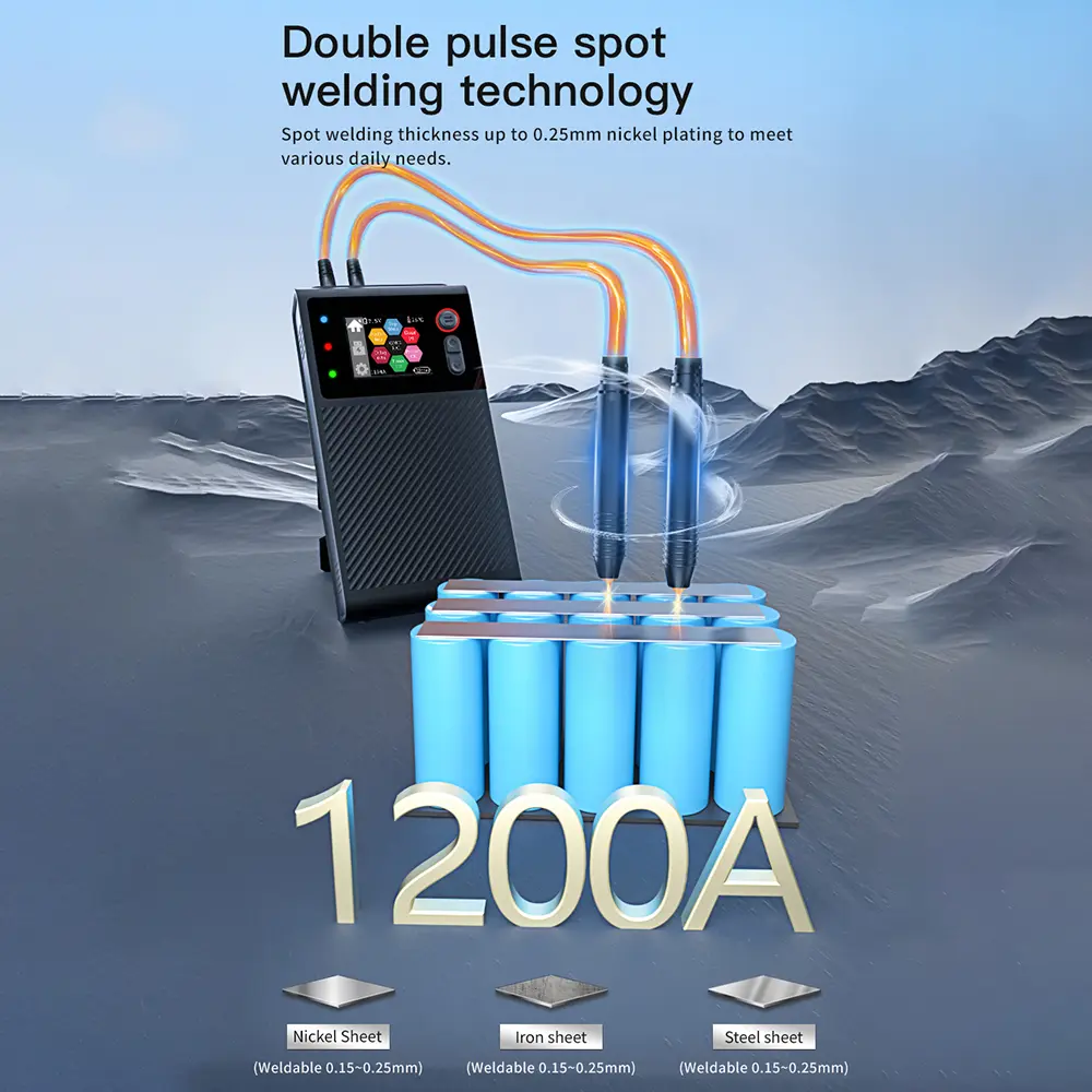 1.8-inch LCD Color Screen Spot Welding Machine 8000mAh Portable Battery Spot Welder DIY Mini Battery Pack Welding Tool