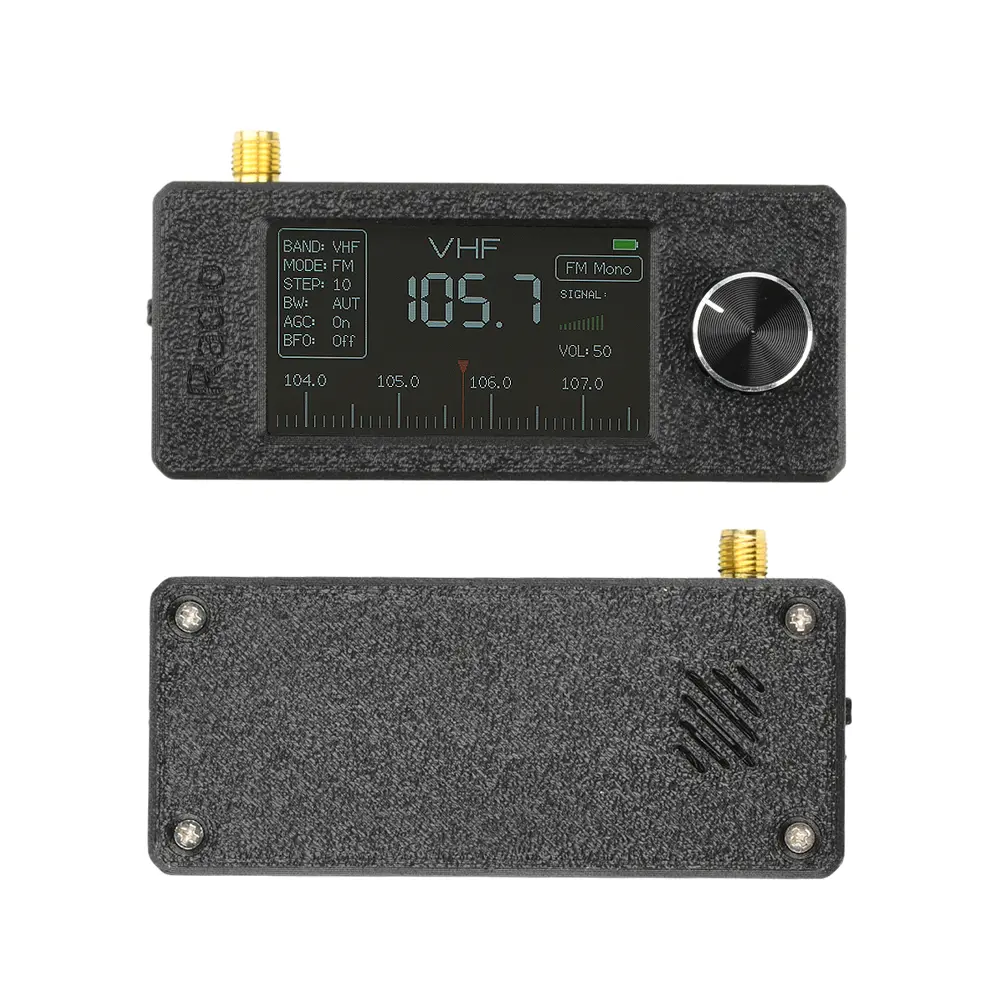 9.9-108MHz 1.9-inch IPS Display SI4732 Mini Shortwave Radio Pocket Mini Radio HF SW MW VHF Radio with Antenna ﻿