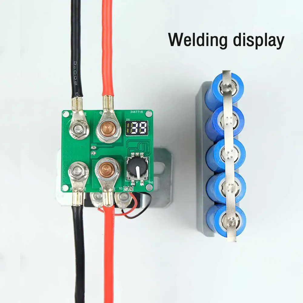 12V Relay Spot Welder Kit Adjustable 199 Gear Mini Spot Welding Machine Welder Tools 0.15mm Nickel For DIY Battery Pack
