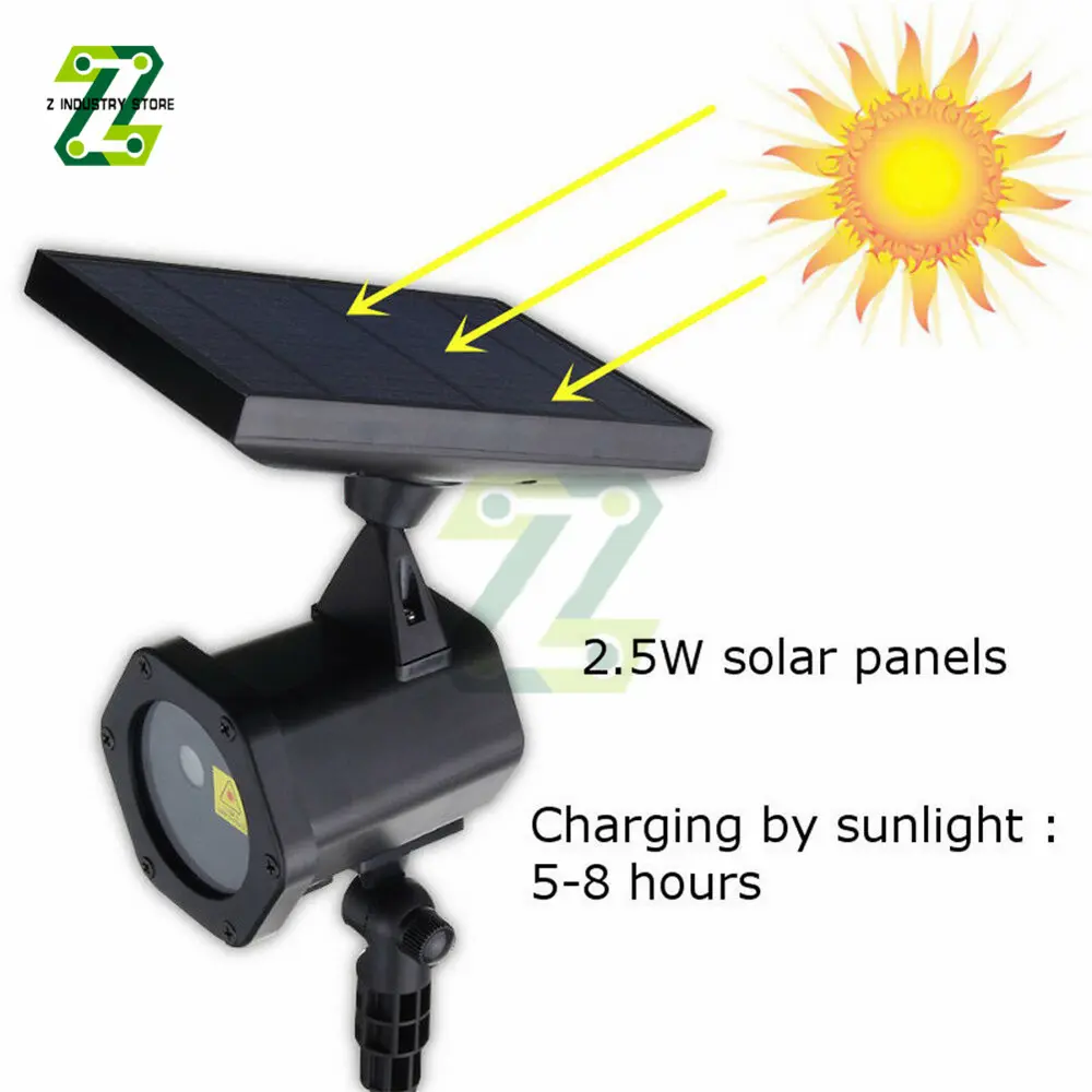 Solar Lawn Lights Landscape Garden Laser Projector Lamp USB Outdoor Waterproof Christmas Holiday Light Decoration