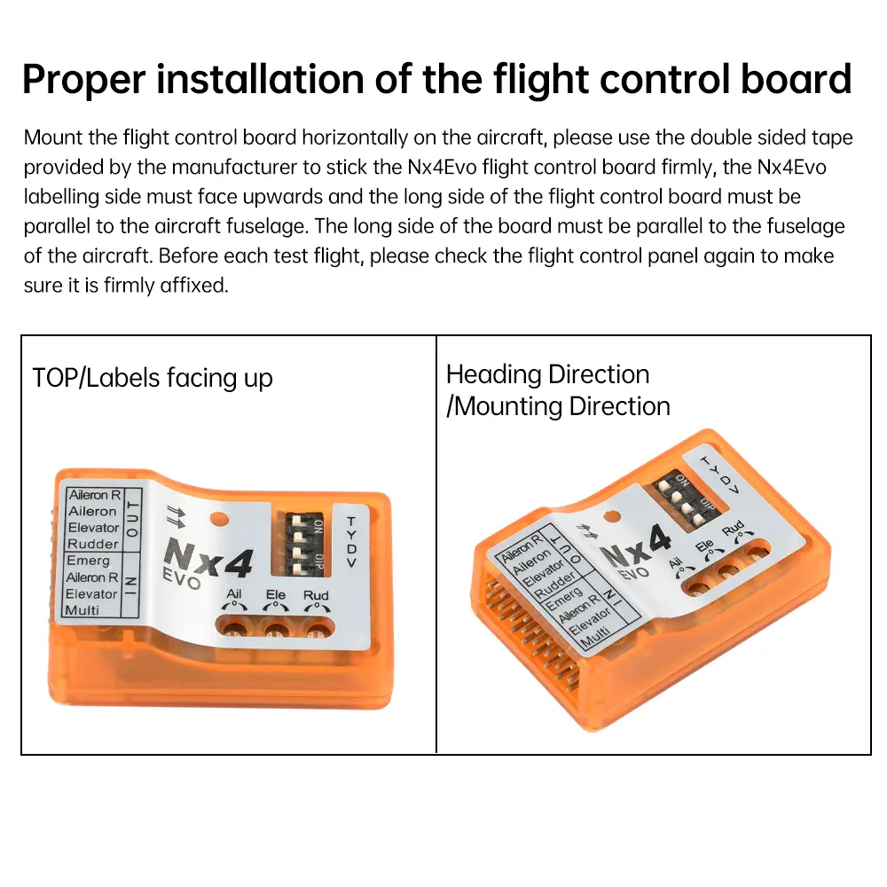 NX4-EVO/NX4-PRO Fixed Wing Dedicated Flight Control Board, Automatic Balance Gyroscope Flight Module