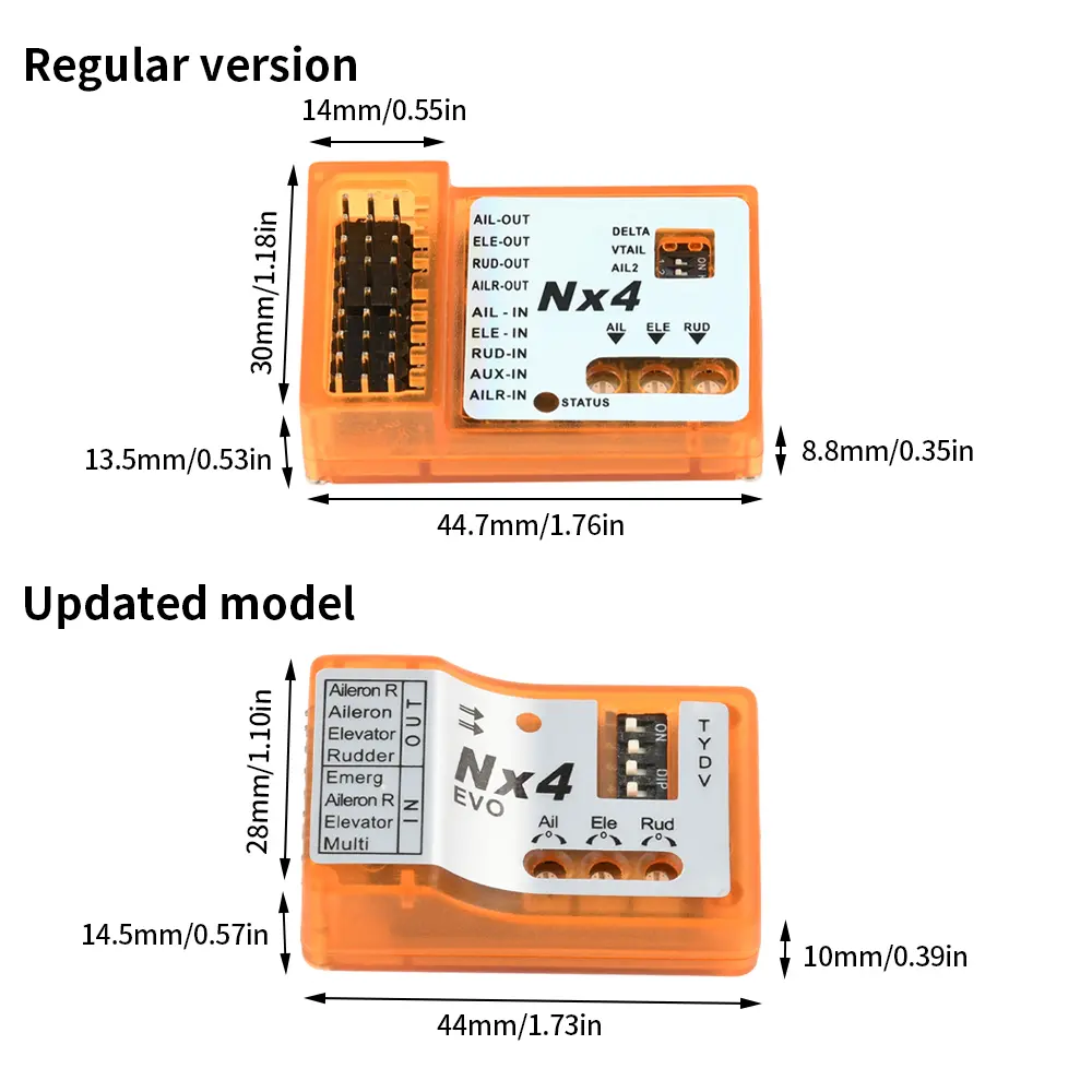 NX4-EVO/NX4-PRO Fixed Wing Dedicated Flight Control Board, Automatic Balance Gyroscope Flight Module