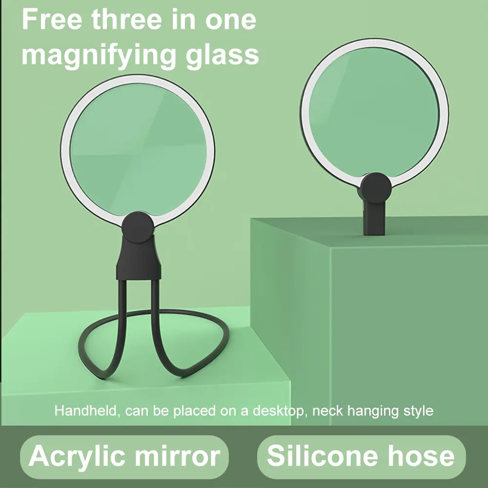 5X Hands-Free Magnifying Glass Magnifying Glass with Light for Seniors Low Vision Reading, Repairing, Sewing