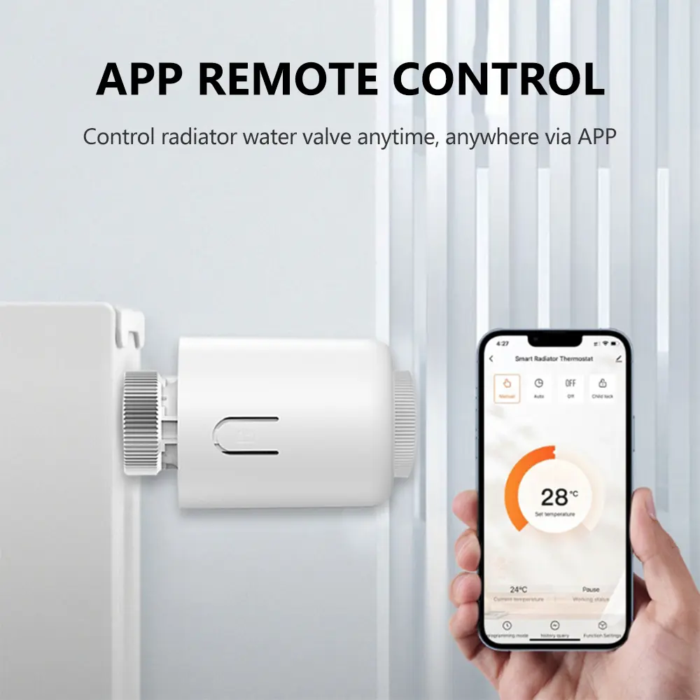 Tuya APP ZigBee 3.0 Smart Thermostat Controller Mobile APP Control Heater Water Floor Heating Smart Temperature Control Valve