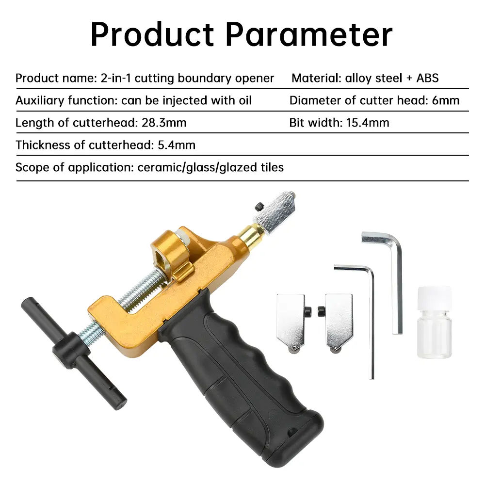 High Quality 2 in 1 Diamond Tile Glass Cutter Professional Ceramic and Porcelain Cutting Manual Multifunction Hand Tool Home DIY