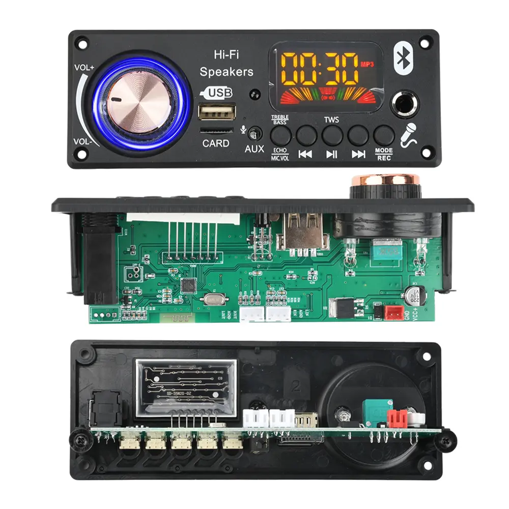 DC 12V MP3 BT Decoding Board Car Audio DIY Music Player FM Radio Module Bluetooth 5.3