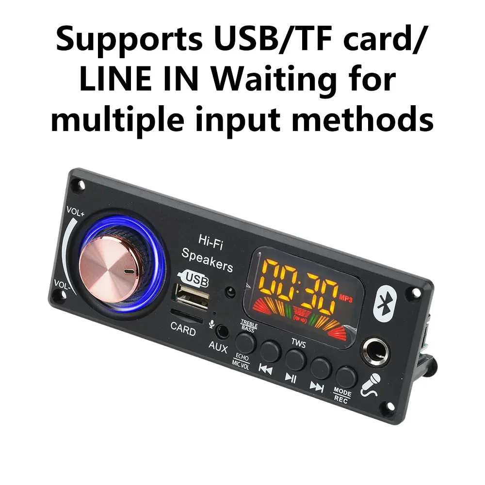 DC 12V MP3 BT Decoding Board Car Audio DIY Music Player FM Radio Module Bluetooth 5.3