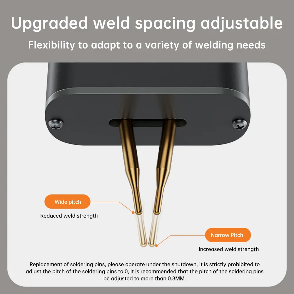 Portable Handheld Spot Welding Machine Adjustable Powerful Handheld Mini Welding for 18650 Lithium Battery DIY Nickel Sheet