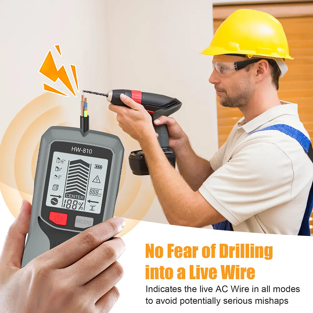 Handheld Wall Metal Detector Nail Finder Metal Detector Metal Depth Measurement Finder Wall Detector Scanner