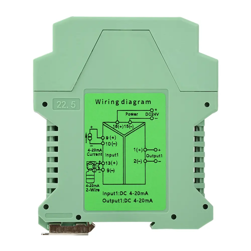 DC 24V 4-20mA to 4-20mA Signal Isolator  Analog Signal Transmitter DC 24V Supply Signal Converter Barrier Distribution Module
