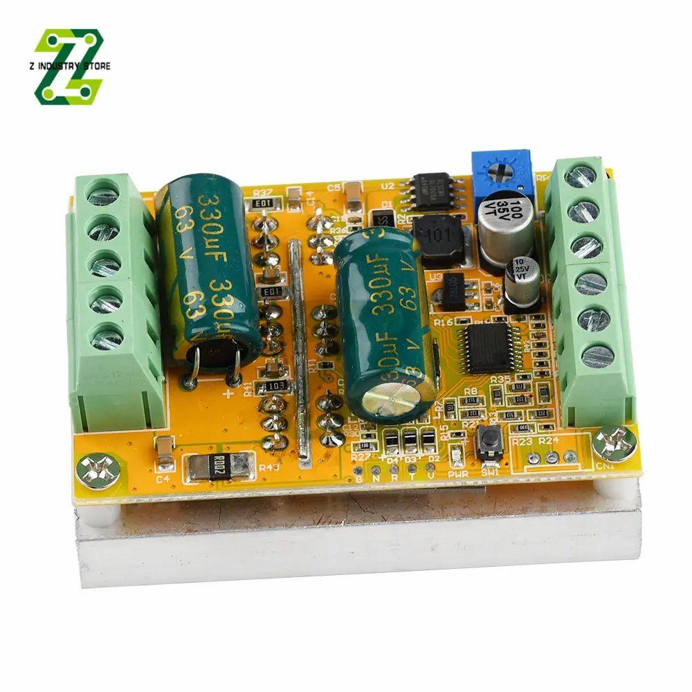 DC6.5-50V 380W BLDC 3 Phases Brushless Motor Controller Board PWM Driver Module Without Hall Sensor