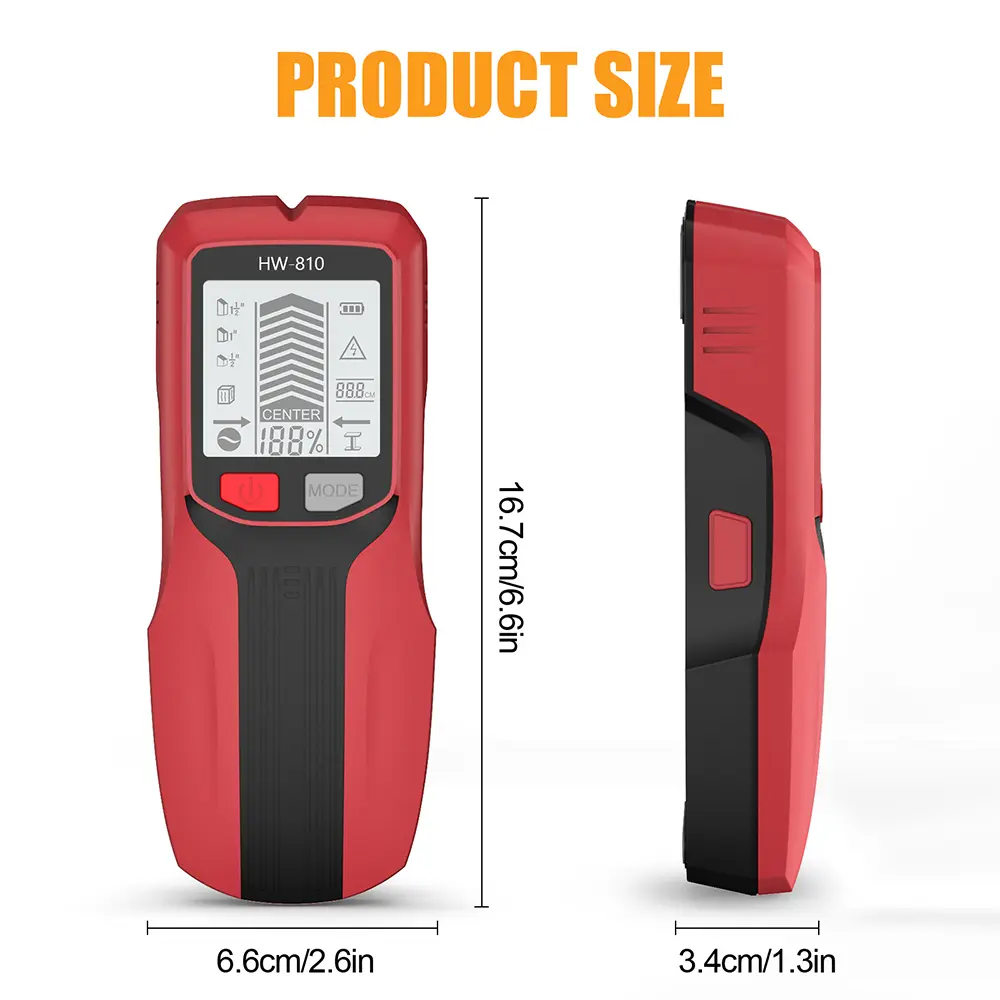 Handheld Wall Metal Detector Nail Finder Metal Detector Metal Depth Measurement Finder Wall Detector Scanner