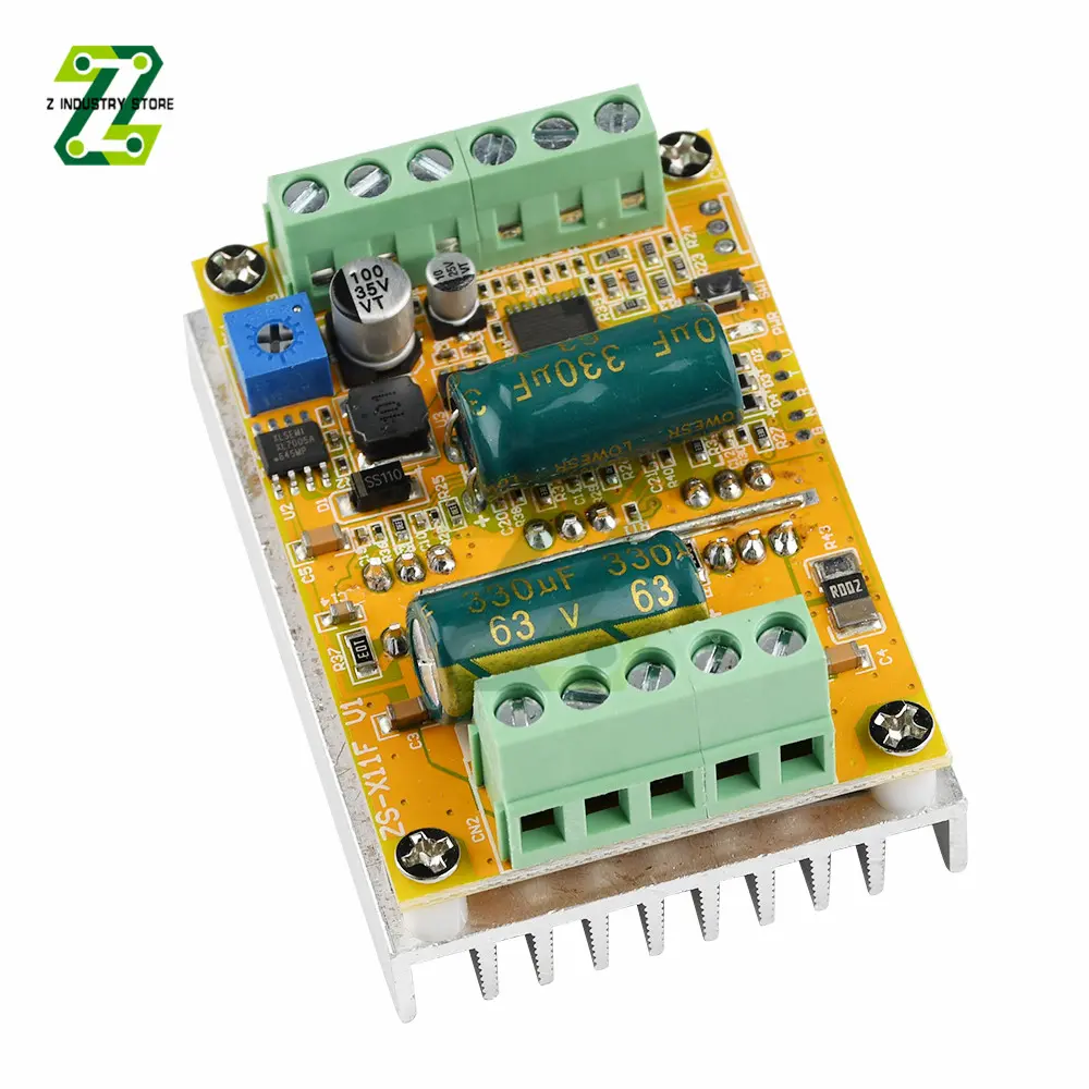 DC6.5-50V 380W BLDC 3 Phases Brushless Motor Controller Board PWM Driver Module Without Hall Sensor