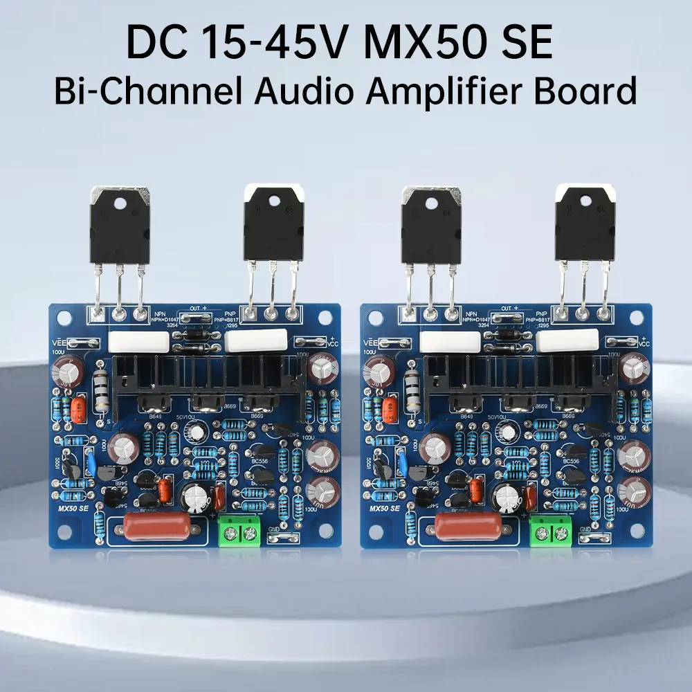 DC 15-45V MX50 SE Dual Channel Digital Audio Amplifier Board High Power Amplifiers HIFI Audio Amplifier Board Module 100Wx2