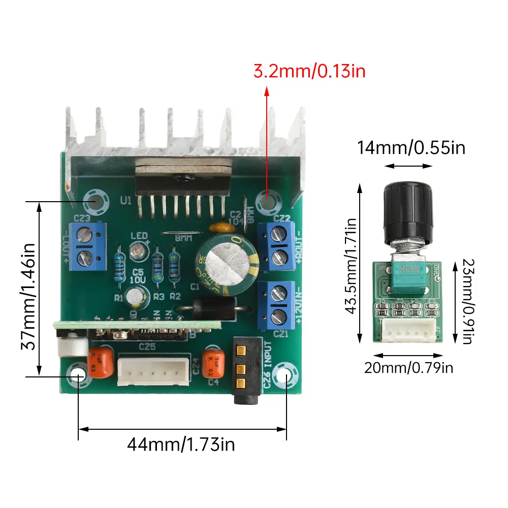 AC/DC 7-12V TDA7297 BT Amplifier Board Stereo Wireless Audio Receiving Module Dual Channel 15W+15W