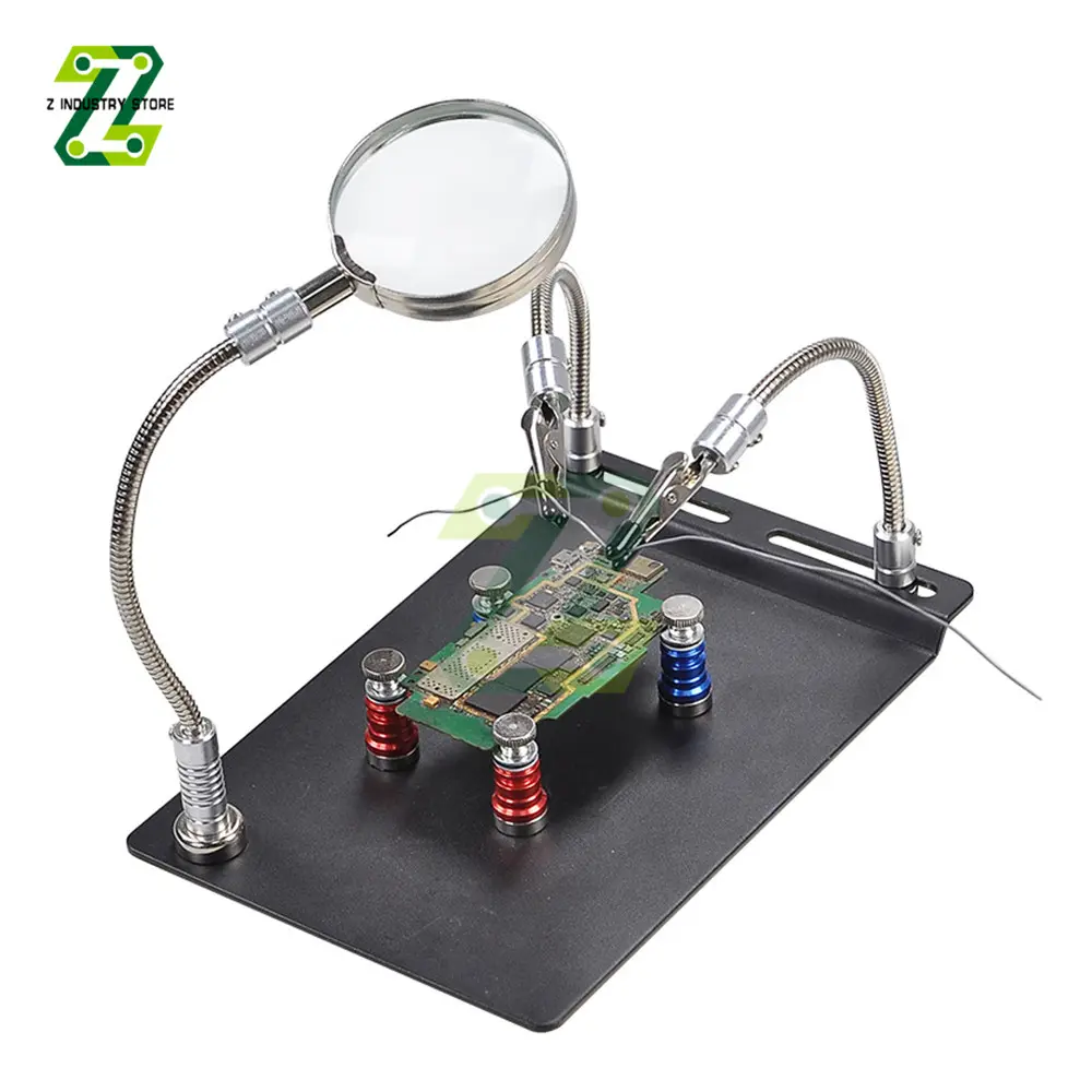 Magnetic PCB Circuit Board Holder Flexible Arm Soldering Third Hand Welding Station Soldering Iron Stand Repair Tools