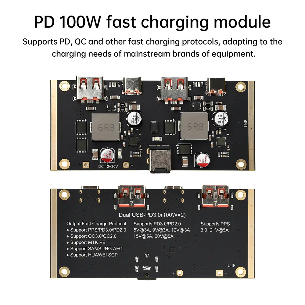 Buck Converter Charging Step Down Module Fast Charging Module Charger Circuit Board DC 12-30V Support PD QC SCP AFC VOOC
