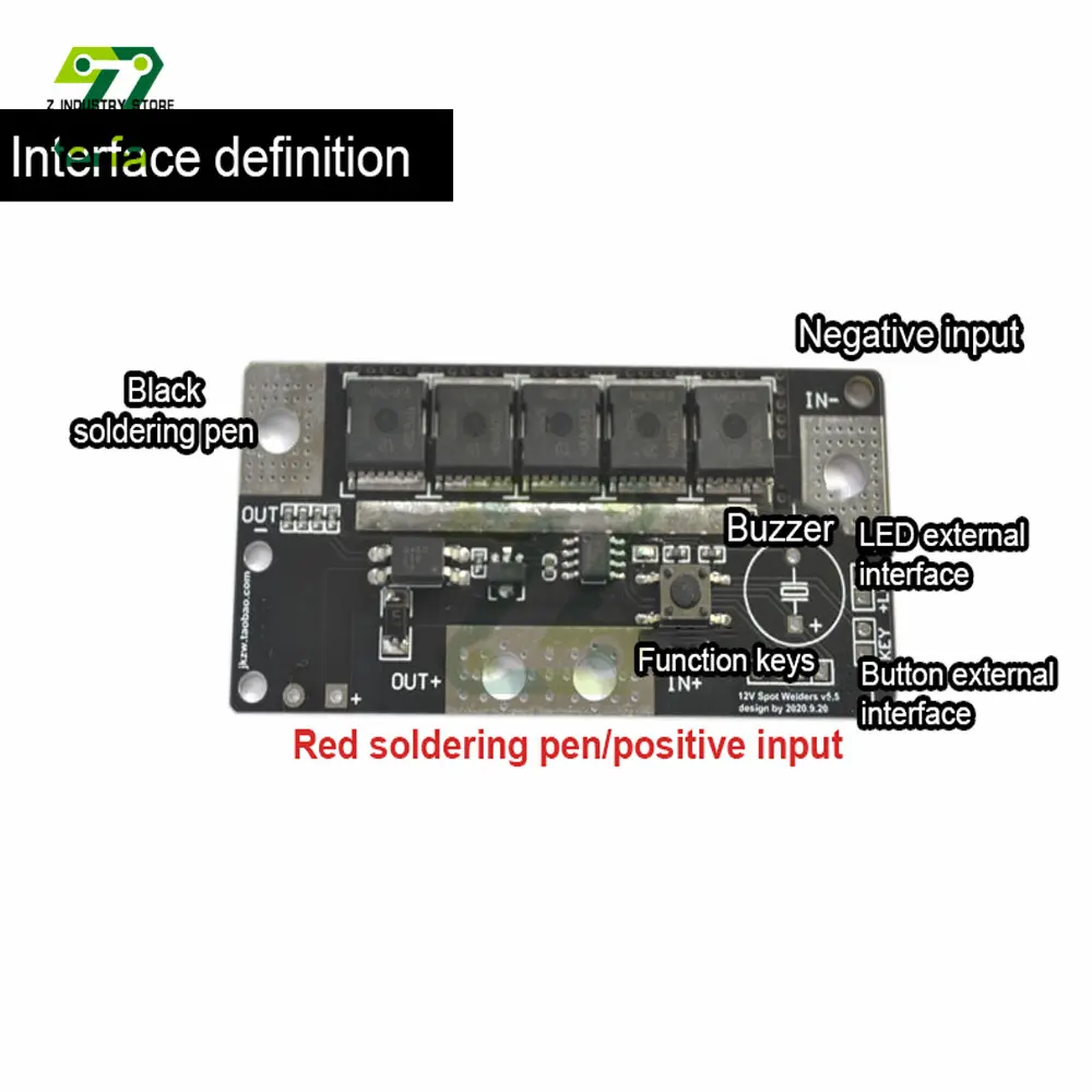 12V DIY Spot Welder PCB Circuit Board 18650 Lithium Battery Assembly Control Board Portable Handheld Spot Welding Machine