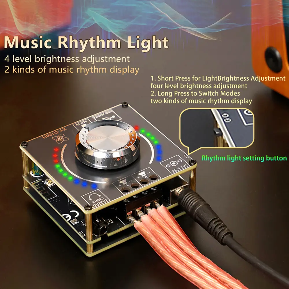 XY-D100H Hifi Level 100W * 2 Stereo Bluetooth Digital Amplifier Board Tpa3116 Module Supports App Bluetooth-compatible 5.1