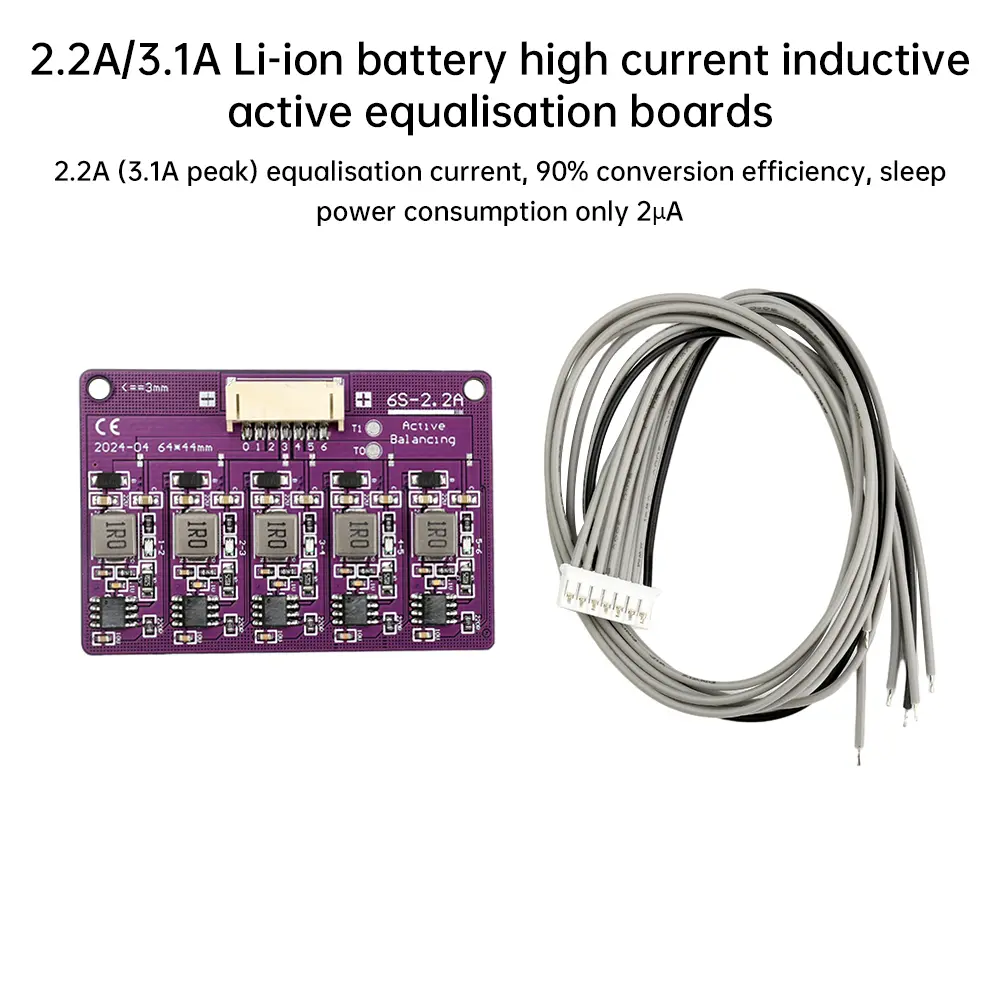 3S 4S 6S 8S 14S 2.2A Peak Li-ion Battery High-current Inductive Active Equalizer Board Battery Pack Flying Capacitors Balancing