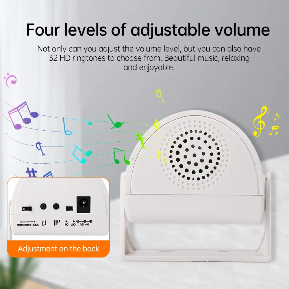 Doorbell Sensor Voice Alarm Home Security PIR Alert Infrared Sensor Alarm System Anti-theft Human Motion Detector 105DB Siren