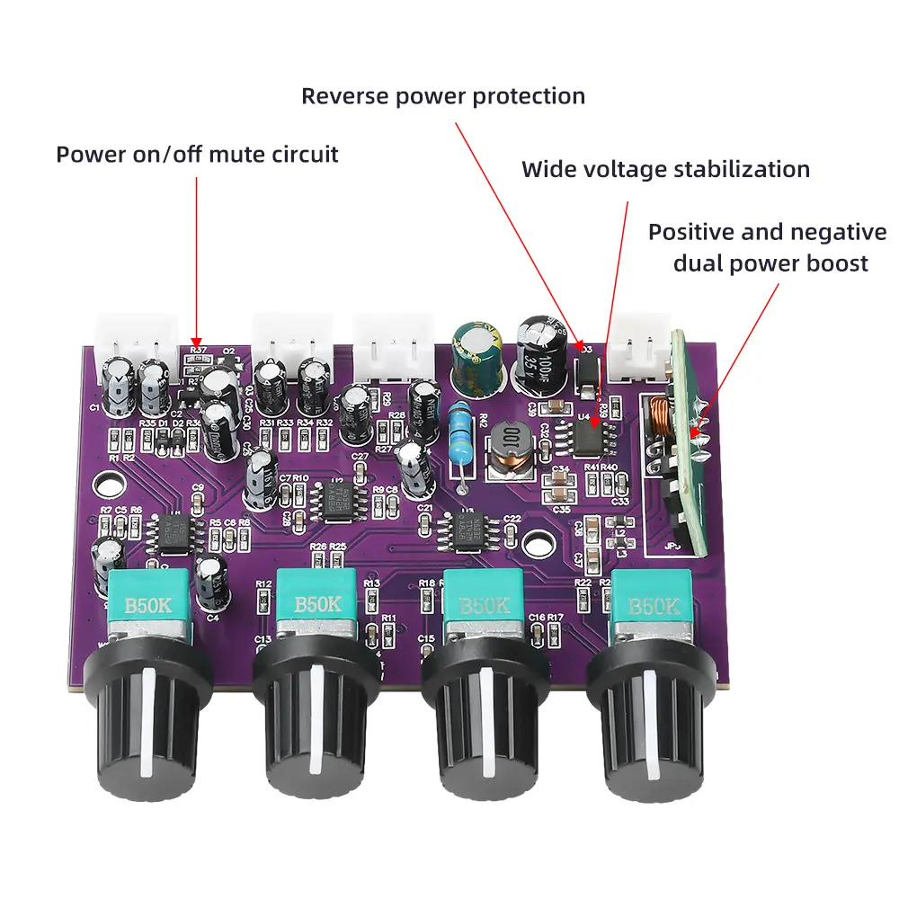 HIFI Outdoor Speaker NE5532 Preamp Tone Board Speaker Front-End Tuning Amplification Board