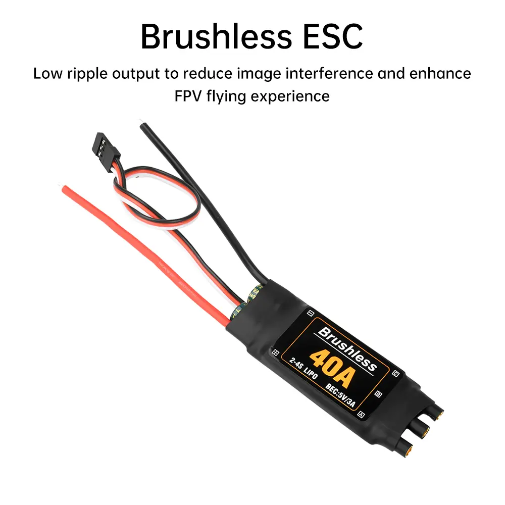 Original Mitoot Brushless 40A Speed ESC Controller with 5V3A UBEC for RC FPV Quadcopter Fixed Wing Aeromodelling ﻿