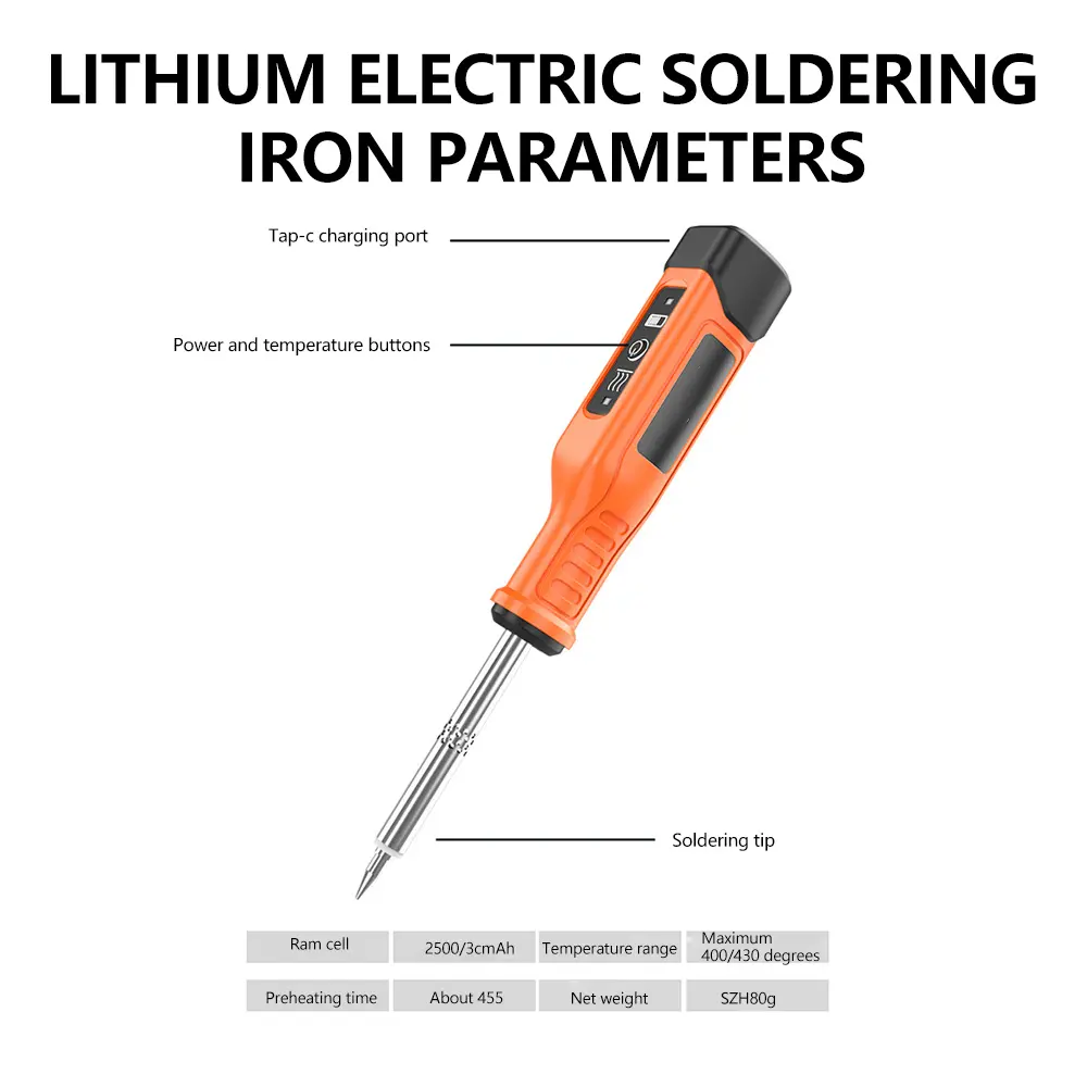 Household Small Soldering Pen 60W Battery Soldering Iron 2500mAh Rechargeable Soldering Tool Kit lectronic Welding Devices