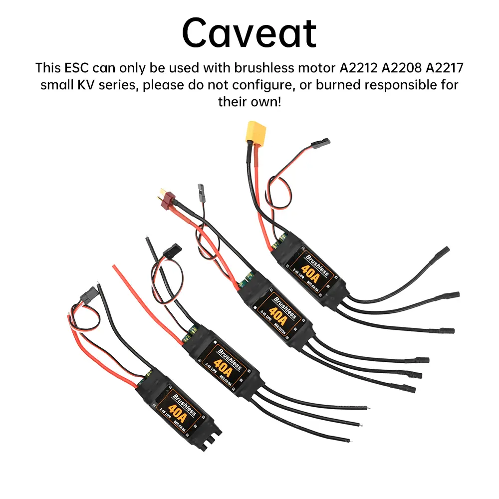 Original Mitoot Brushless 40A Speed ESC Controller with 5V3A UBEC for RC FPV Quadcopter Fixed Wing Aeromodelling ﻿
