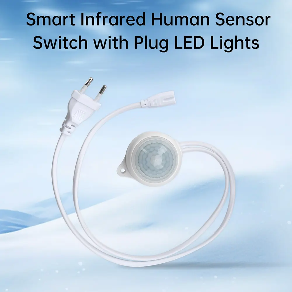 AC 220V Intelligent Human Body Sensor Switch Infrared Electric Fan Exhaust Fan Sensor with Plug LED Light
