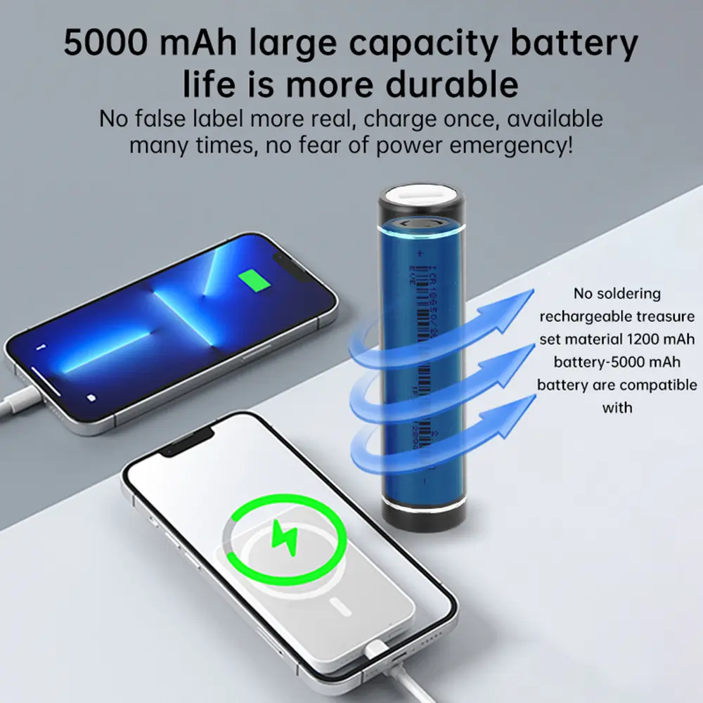 Mini Mobile Power DIY Kit Battery Shell 5V 2A Fast Charger No Solder Battery Case For 1PCS 21700/18650 Lithium Battery
