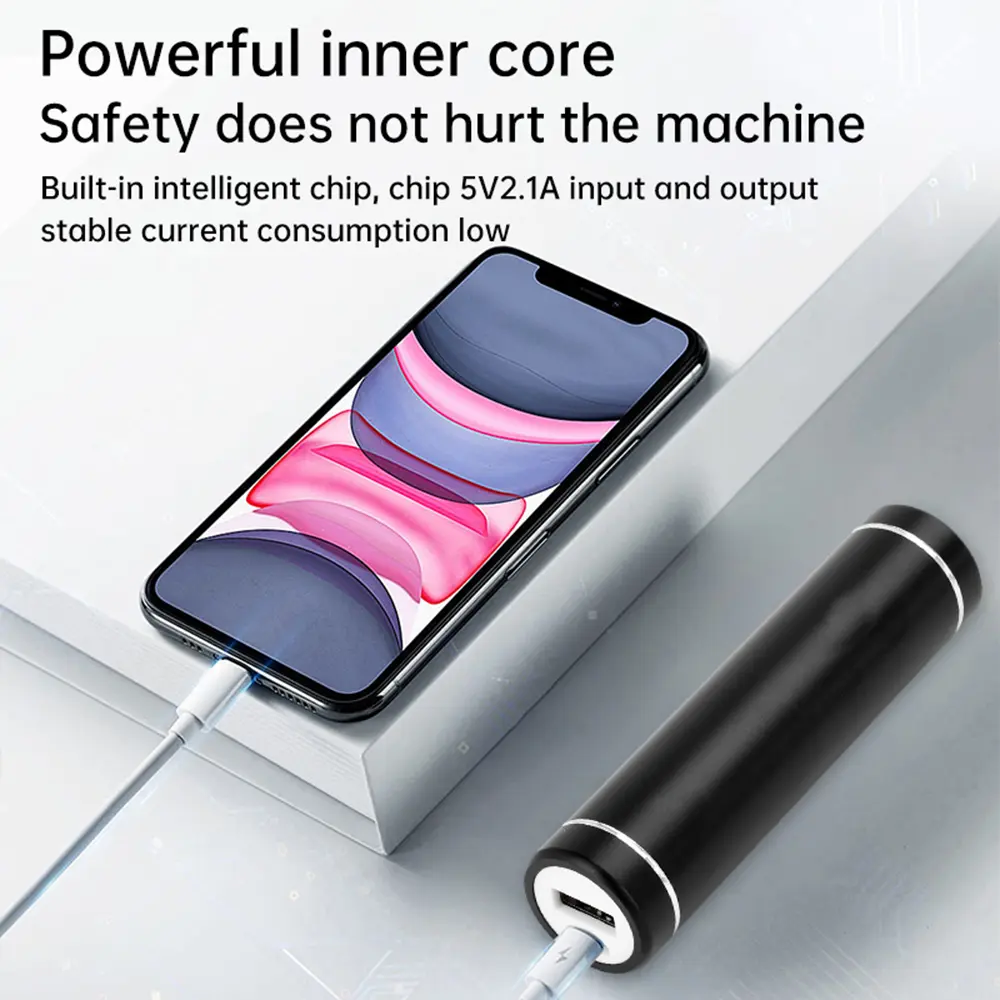 Mini Mobile Power DIY Kit Battery Shell 5V 2A Fast Charger No Solder Battery Case For 1PCS 21700/18650 Lithium Battery