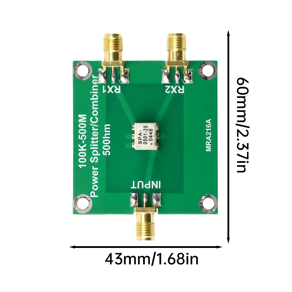 Passive Power Divider 100K-500M Impedance 50 Ohm One to Two Combiner Slater for Electronic Components Market