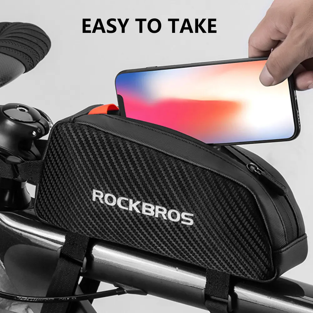 Top Tube Bike Bag Bicycle Front Frame Bag Top Tube Bag Bike Accessory Pouch Compatible with Apple Phone 14/13/12