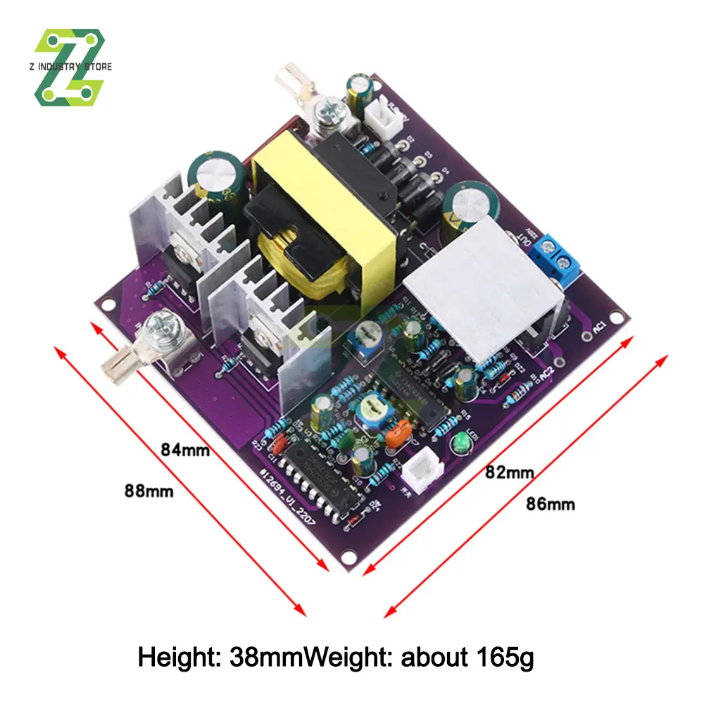 Voltage Inverter 300W Modified Sine Wave 50Hz Boost Power Module DC12V To AC180~220V Adjustable Regulated Power Supply