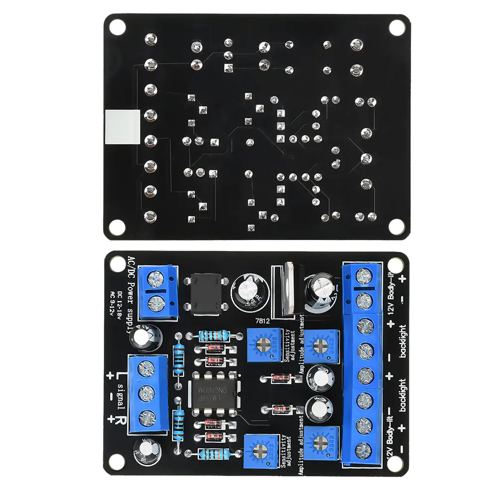 AC 9-12V/DC 12-18V VU Meter Driver Board Amplifier Front-End Electronic Tube Gallbladder Machine Db Meter Level Meter
