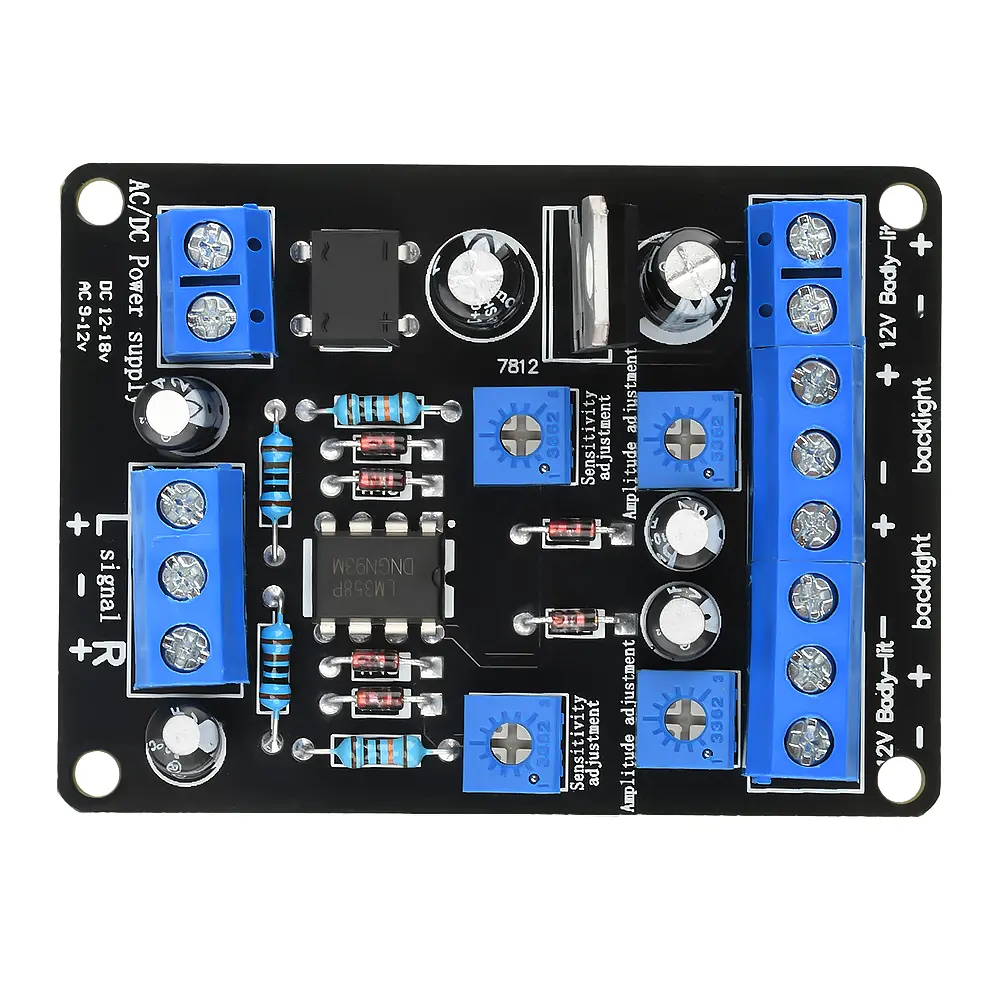 AC 9-12V/DC 12-18V VU Meter Driver Board Amplifier Front-End Electronic Tube Gallbladder Machine Db Meter Level Meter