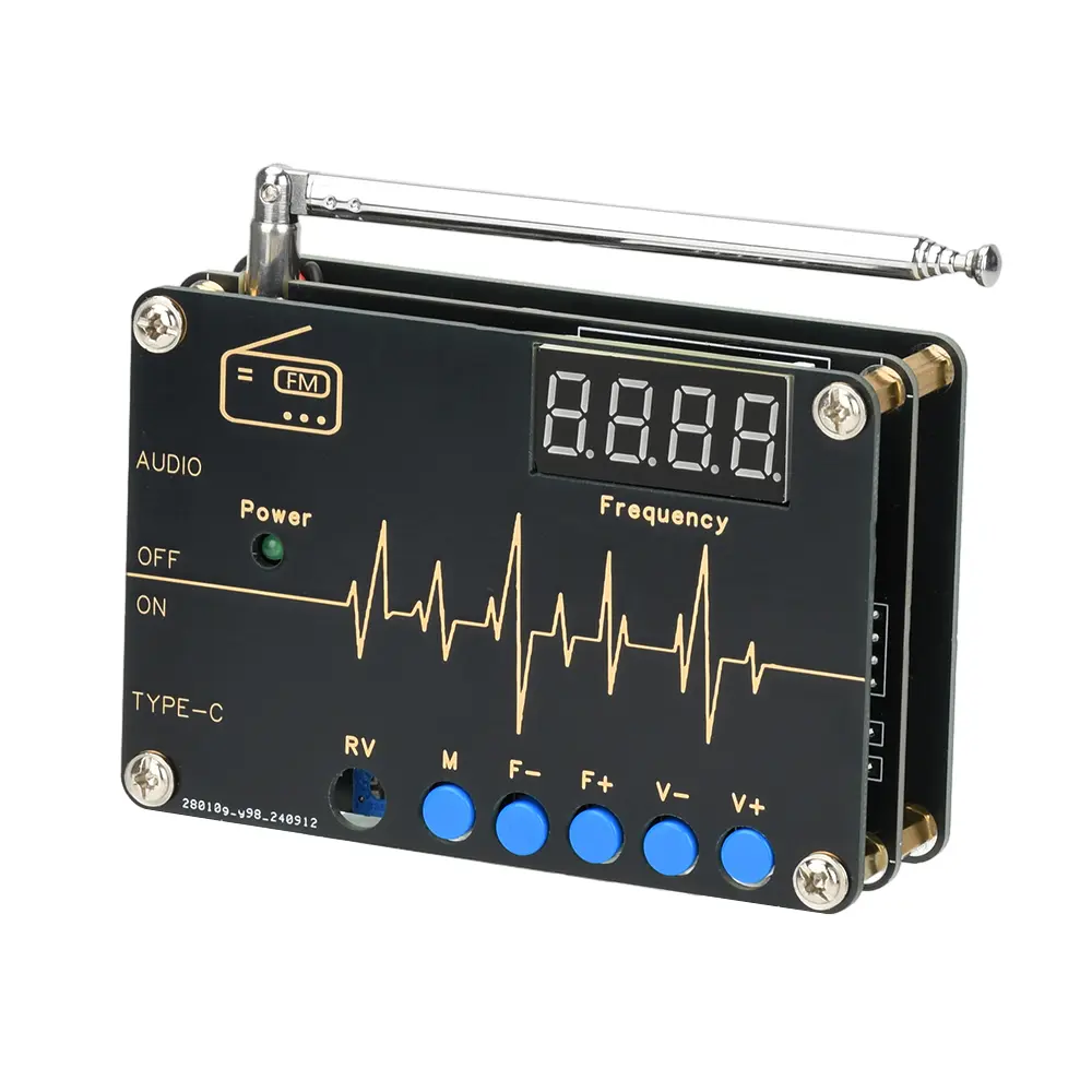 DC 5V RDA5807M Radio Kit FM Electronic Fabrication Full Frequency Soldering Assembly DIY Loose Parts Type C ﻿