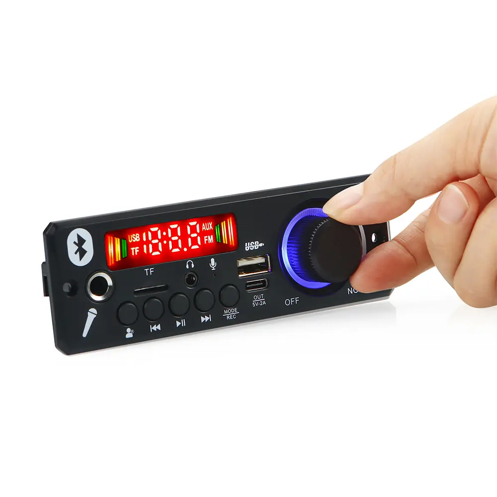 DC 12V Car BT MP3 Amplifier Decoder Board 2*80W BT FM Audio Decoder Suitable for Cars with LCD Display and Remote Control