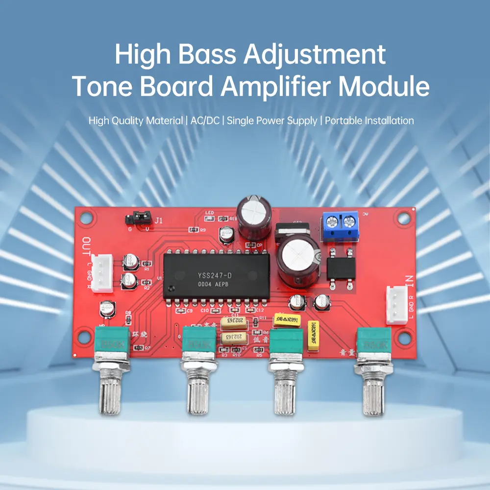 Ac5-16V/Dc7-21V Yss247-D Tone Modulation Board High And Low Frequency Adjustment Preamplifier Module  Ac/Dc Dual Use
