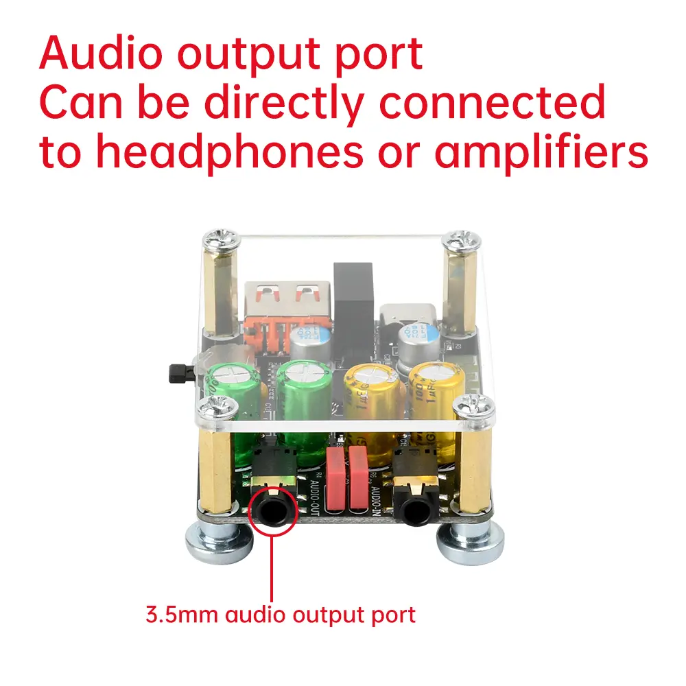 ZK-PT2-RPO Isolated Zero Noise Fever Usb Flash Drive Bt 5.1 Decoding Board Hifi Fever Decoder Amplifier Module Type C