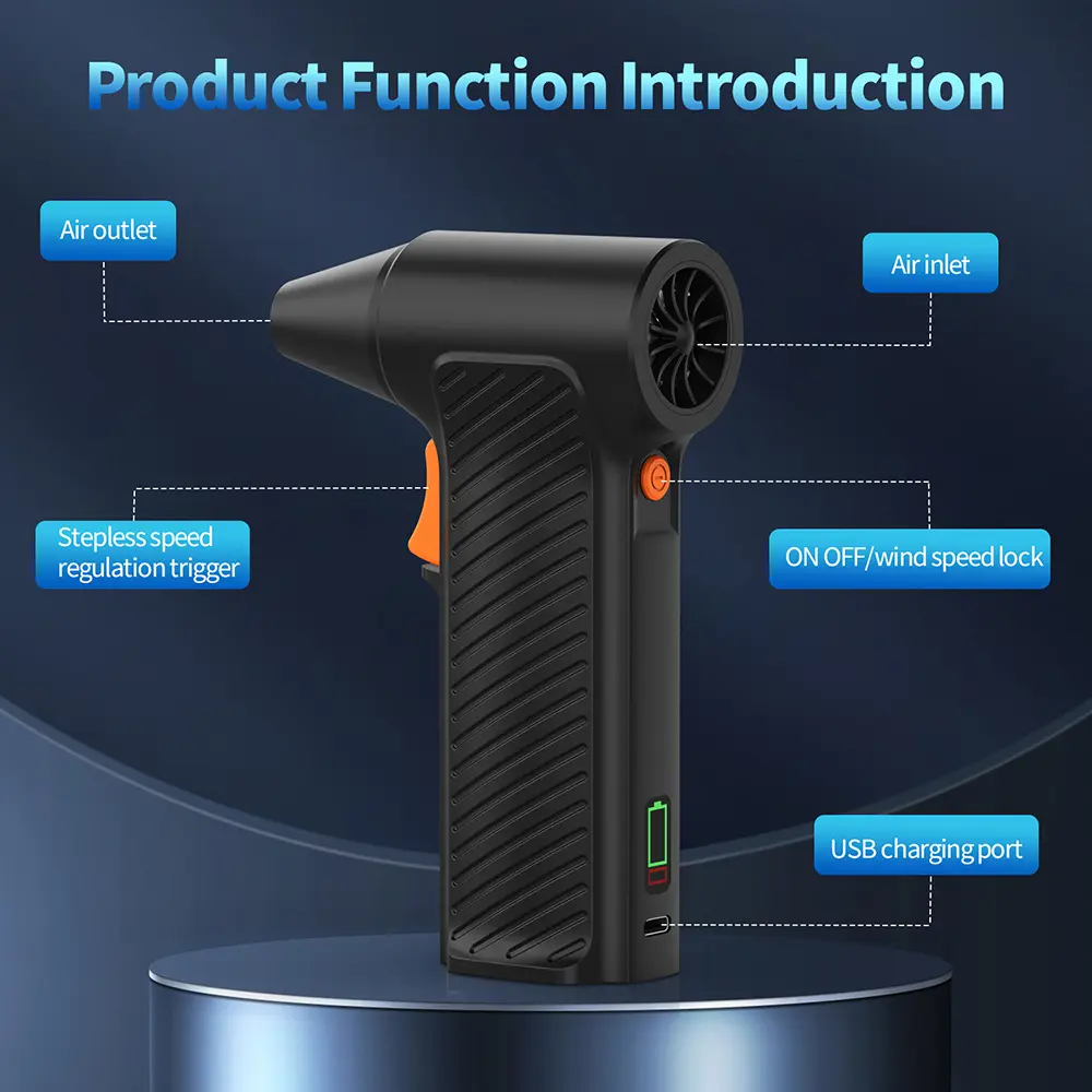 110,000RPM Infinitely Adjustable Speed Lockable Standby Power Display Violent Fan Jet Fan Compact High Speed Hair Dryer