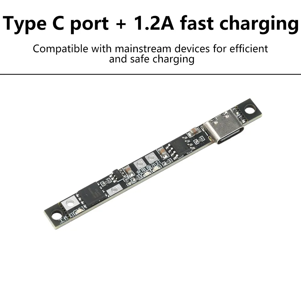 DC 3.7V 4.2V Charge Protection Module Ultra-small Ternary Lithium Battery Charging Board All-in-One Type C Connector