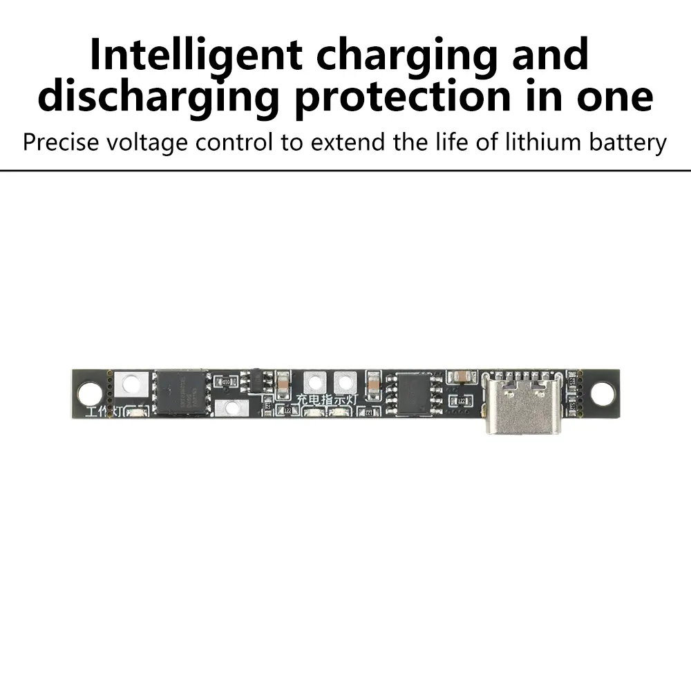 DC 3.7V 4.2V Charge Protection Module Ultra-small Ternary Lithium Battery Charging Board All-in-One Type C Connector