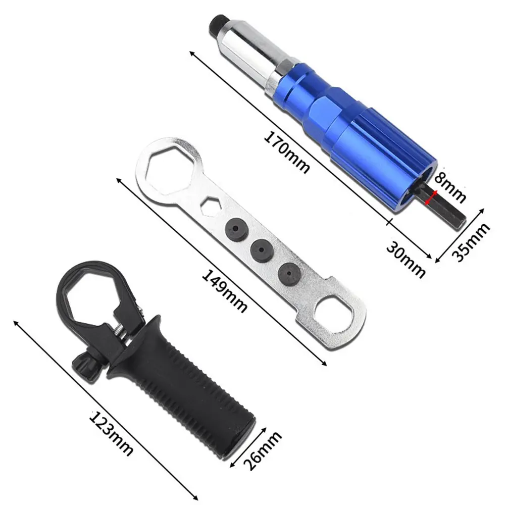 Rivet Gun Conversion Head Electric Riveting Gun Convertor For Wood/ Steel/china Holes Installation Tool
